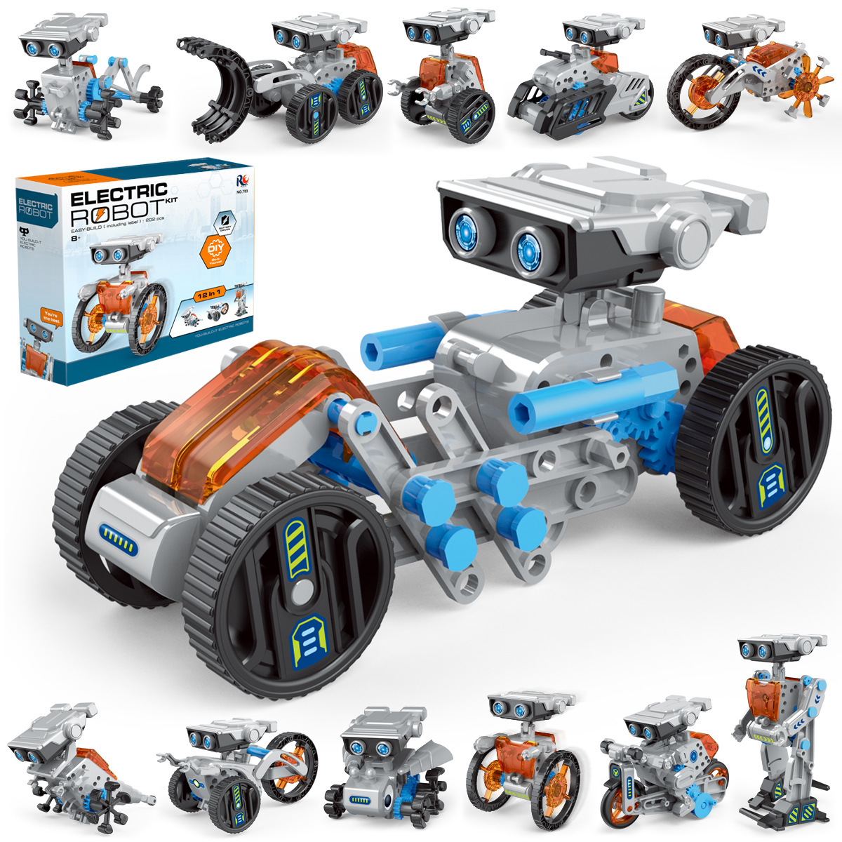 Science Toy - 12 in 1 การทดลองวิทยาศาสตร์หุ่นยนต์พลังงานแสงอาทิตย์ของเล่น DIY อาคารขับเคลื่อนเครื่องมือการเรียนรู้หุ่นยนต์การศึกษาเทคโนโลยี
