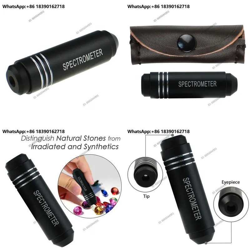 Spectroscope Handheld - เครื่องสเปกโตรมิเตอร์แบบพกพาสำหรับตรวจสอบอัญมณี เครื่องมือสเปกโตรสโคปิกขนาดเล็กสำหรับการตรวจสอบหยกและเครื่องประดับหยก