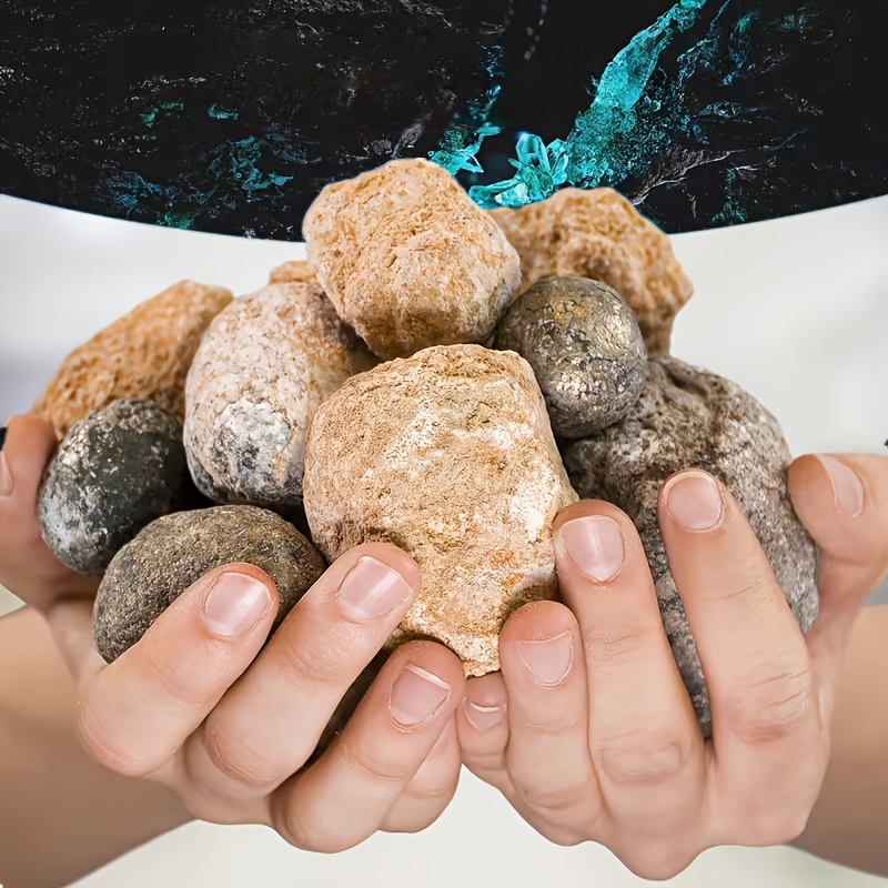 Geode Crystal Break - ไข่จีโอดควอตซ์ธรรมชาติ 10/20 ชิ้น, จีโอดอาเกต, ตัวอย่างจีโอดสุดน่าทึ่ง, คริสตัลเรเวลส์,